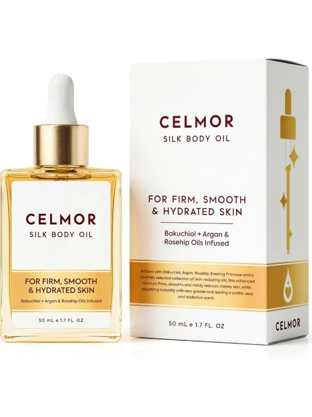 Silk Body Oil for Women | Anti-Aging, Firming, Moisturizing Skin Treatment